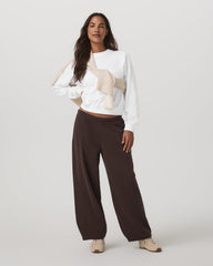 Sedona Seams Crew Women's White Fleece Sweatshirt | Vuori online