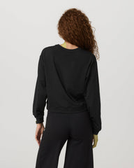 Halo Modern Crew Women's Black Heather Sweatshirt | Vuori sale