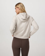 Halo Full Zip Hoodie Women's Ecru Heather Hoodie | Vuori outlet