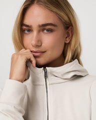 Halo Full Zip Hoodie Women's Ecru Heather Hoodie | Vuori outlet