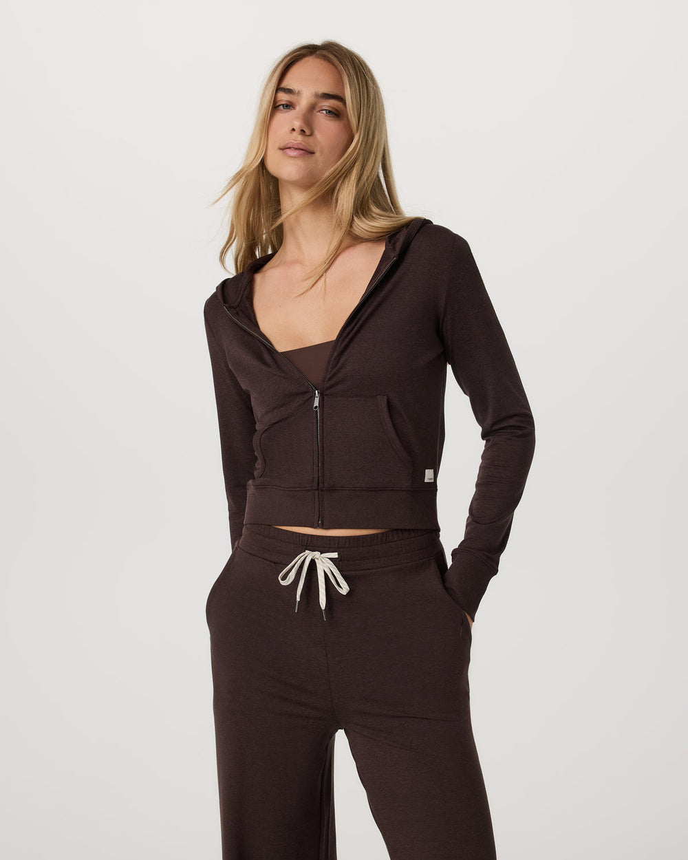 Halo Mini FZ Hoodie Women's Java Heather Hoodie | Vuori onsale