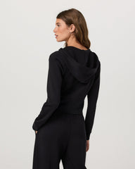 Compose Full Zip Hoodie Women's Black Zip-Up Jacket | Vuori for sale
