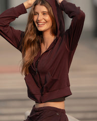 Halo Full Zip Hoodie Women's Raisin Hoodie | Vuori discount