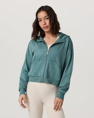 Halo Full Zip Hoodie Women's Bluegrass Heather Hoodie | Vuori onsale