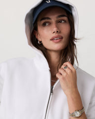 Restore Mini Full Zip Hoodie Women's White Jacket | Vuori outlet