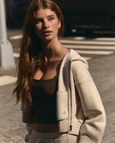 Restore Mini Full Zip Hoodie Bone Heather Jacket | Vuori sale