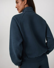 Restore Double Zip Sweatshirt Ocean Blue Full-Zip Fleece | Vuori outlet