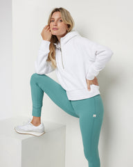 Restore Half Zip Hoodie Women's White Hoodie | Vuori online