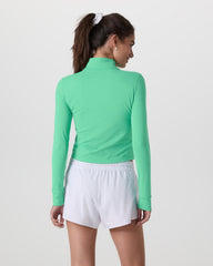 Studio Half Zip Women's Ligh Bergamot Workout Jacket | Vuori online