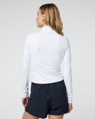 Studio Half Zip Women's White Athletic Pullover | Vuori shop
