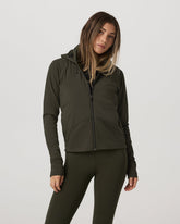 Chilled Out Full Zip Women's Olive Training Jacket | Vuori for sale