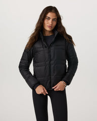 Women's Coordinate Packable Down Jacket Black Zip Up | Vuori for sale