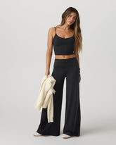 Halo Easy Wideleg Pant - Long Women's Solid Black Pants | Vuori discount