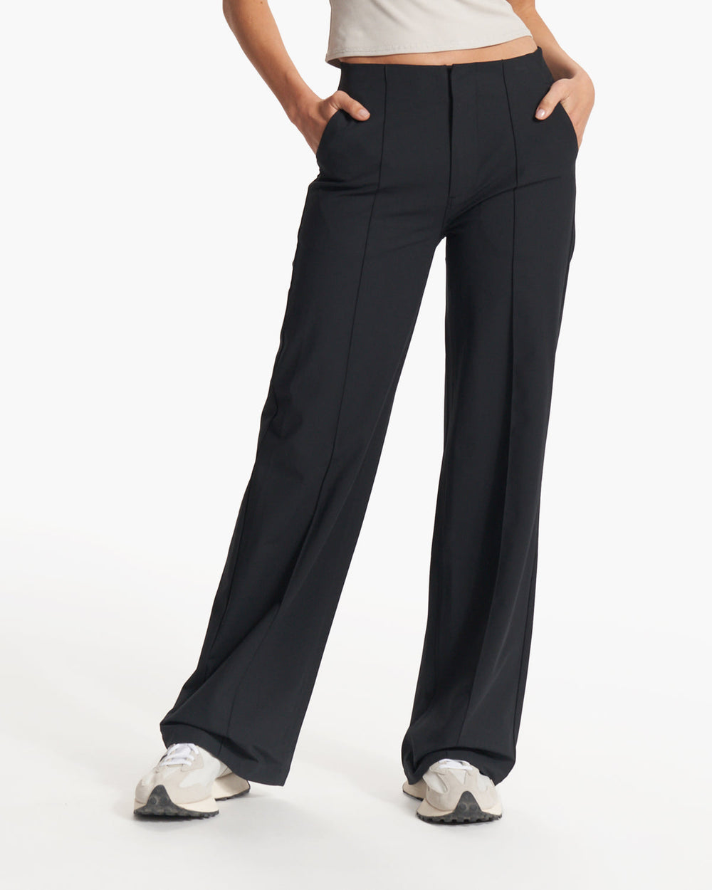 Women's Meta Wideleg Black Tailored Pants | Vuori for sale
