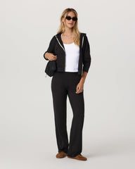 Halo Straight Leg - Long Women's Solid Black Pants | Vuori discount