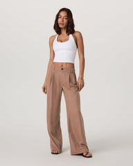 Trestles Twill Wideleg Women's Nutmeg Trouser Pants | Vuori discount