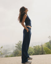 Women's Halo Modern Straight Leg Pant Blue Coast Heather | Vuori shop