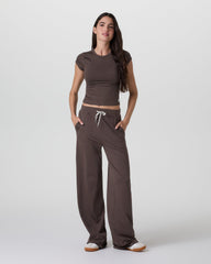 Halo Essential Wideleg Pant - Short Java Heather | Vuori onsale