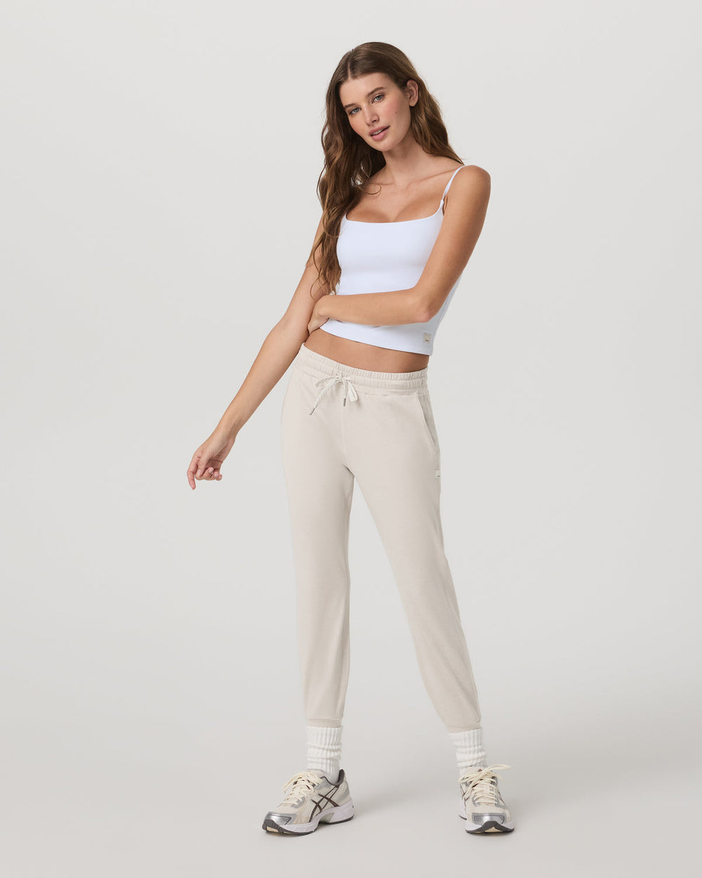 Performance Jogger - Long Ecru Heather | Vuori shop
