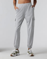 Boyfriend Cargo Sweatpant Pale Grey Heather | Vuori shop