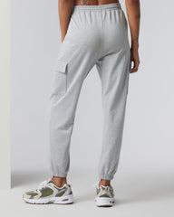 Boyfriend Cargo Sweatpant Pale Grey Heather | Vuori shop