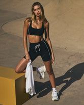 Daily Piped Short 5" Women's Black Shorts | Vuori for sale