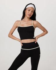 Vuori AllTheFeels™ Corset Tank Women's Black Tank Top | Vuori for sale