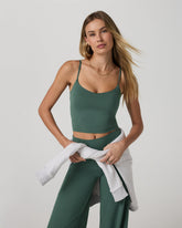 Halo Cami Women's Agate Green Performance Knit Top | Vuori shop