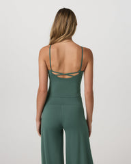Halo Cami Women's Agate Green Performance Knit Top | Vuori shop