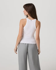 Cove Layering Tank Women's White Rib Knit Tank Top | Vuori sale