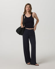 Cove Layering Tank Women's Black Rib Knit Tank Top | Vuori outlet
