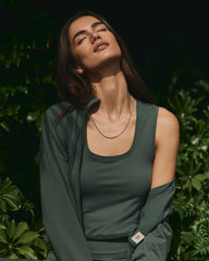 Halo Essential Scoop Tank Women's Agate Green Tank Top | Vuori sale
