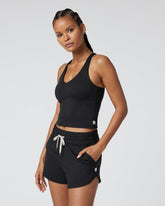 Halo Performance Crop 2.0 Black Heather Tank | Vuori onsale