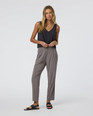 Villa Cropped Tank Black | Vuori outlet