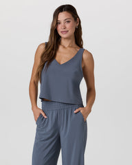 Villa Cropped Tank Azure | Vuori onsale