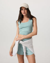 Halo Scoop Tank Women's Sea Spray Heather Tank Top | Vuori for sale