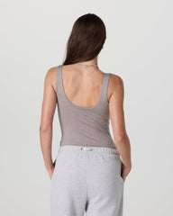 Sleeveless Halo Bodysuit Cobblestone Heather | Vuori discount