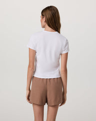 Short Sleeve Feather Classic Tee Women's White T-Shirt | Vuori outlet