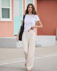 Short Sleeve Feather Classic Tee Women's White T-Shirt | Vuori outlet