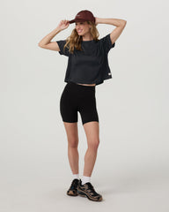 Energy Tee Women's Black Heather Oversized Tee | Vuori discount