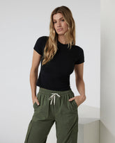 Feather Baby Tee Women's Black Fitted Tee | Vuori discount