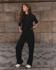Short Sleeve Maven Oversized Tee Women's Black T-Shirt | Vuori shop