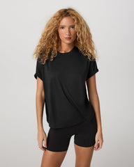 Energy Long Tee Women's Black Heather Fitness Tee Shirt | Vuori sale