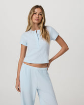 Short Sleeve Waffle Baby Tee Women's Soft Sky Tee Shirt | Vuori online
