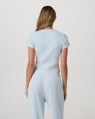Short Sleeve Waffle Baby Tee Women's Soft Sky Tee Shirt | Vuori online
