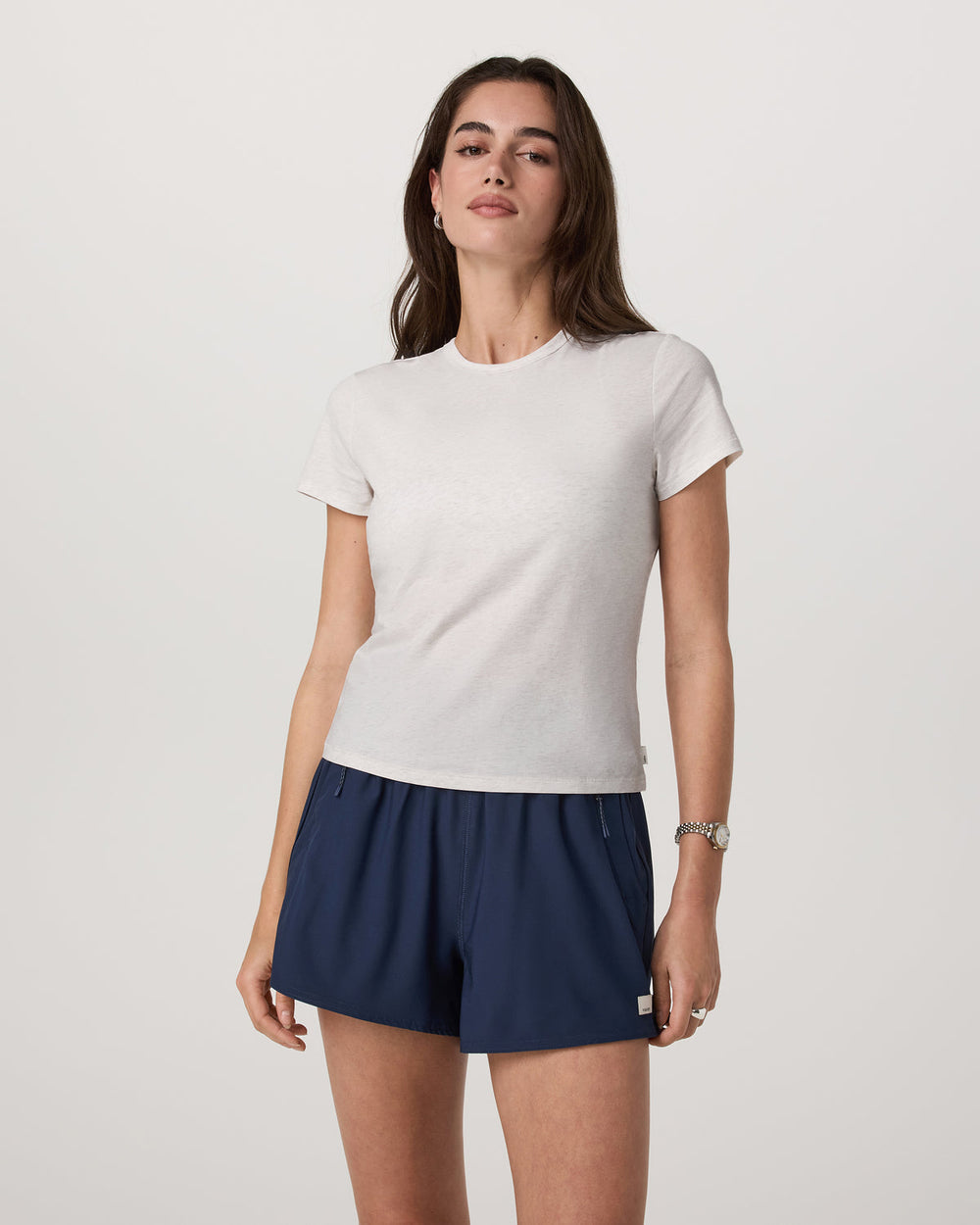 Short Sleeve Feather Classic Tee White Heather T-Shirt | Vuori online