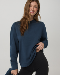 Long Sleeve Heavyweight Cotton Tee Ocean Blue Tee Shirt | Vuori for sale