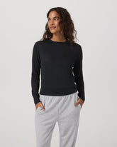 Daydream Crew Lightweight Black Long Sleeve Shirt | Vuori shop
