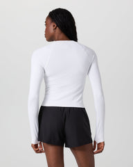 Long Sleeve Seamless Surge Tee White | Vuori sale