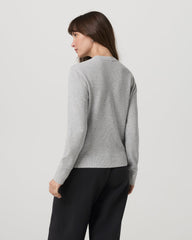 Long Sleeve Waffle Top Women's Light Heather Grey Tee | Vuori for sale